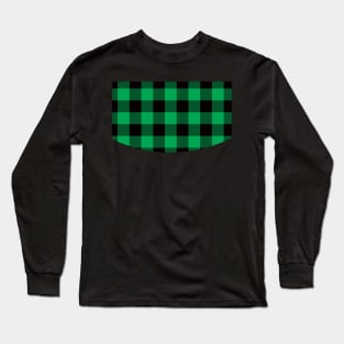 Green Tartan - Classic Colorful Graphic Stripes Long Sleeve T-Shirt